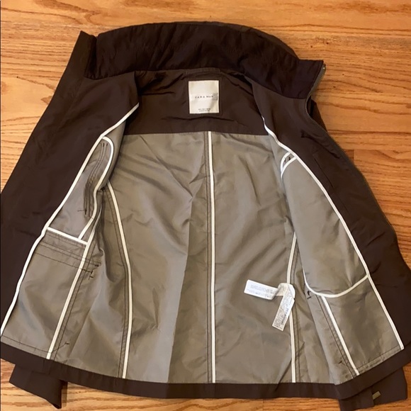 Zara Man Coat Jacket - Dark Bronze Brown - Picture 4 of 4